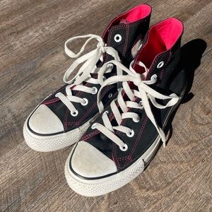 Hightop Black with Pink accents all star converse